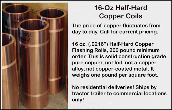 16-Oz Half-Hard Copper Coils